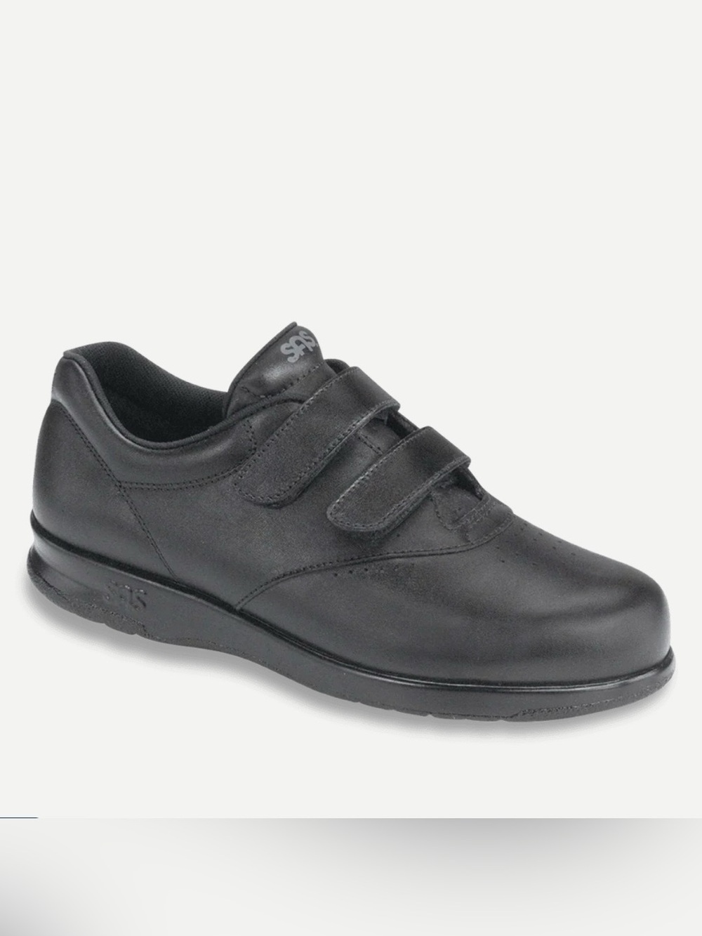 SAS Me Too Ez Strap Walking Shoes Women's 9WW Black Leather Comfort Shoe USA